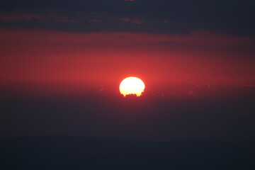 sunset over the mountains