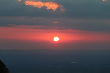 sunset over the mountains
