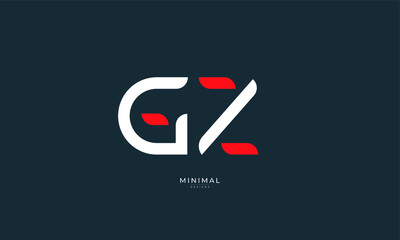 Alphabet letter icon logo GZ