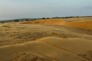 Various views of the Sam's sand dunes,