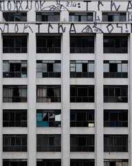 grey buildings and windows at São Paulo historical downtown.