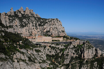 View of the Monastery of Montserrat in Catalonia, near Barcelona