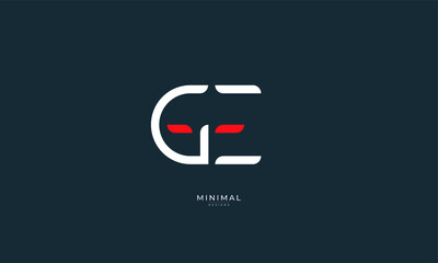 Alphabet letter icon logo GE