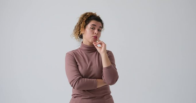 Woman feeling upset and regret on forgetting something