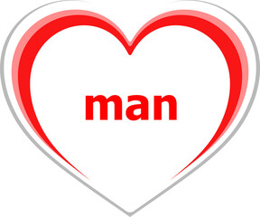 Text Man. Social concept