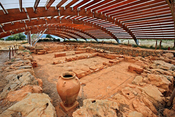 At the Archaeological site of Malia (Minoan Palace of Sarpidon), Hersonissos Municipality,...