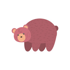 cute bear animal on white background
