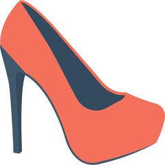 
Heel Shoes Flat Vector Icon
