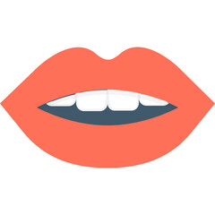
Lips Flat Vector Icon
