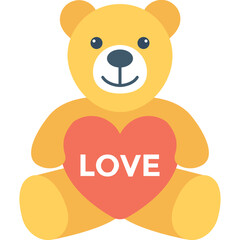 
Teddy Bear flat Icon

