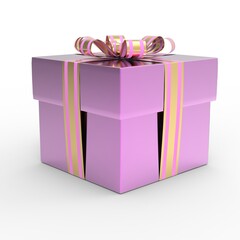 christmas gift box with ribbon