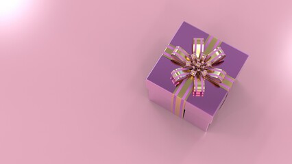 christmas gift box with ribbon