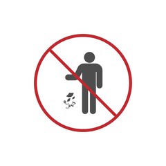 Do not litter icon design vector template