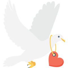 
Loving Birds Vector Icon 
