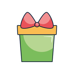 present gift box icon, flat style