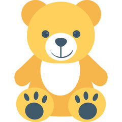 Obraz na płótnie Canvas Teddy Bear flat Icon 