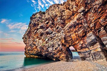 Mylopotamos beach, close to Tsangarada village, Pelion mountain, Magnessia, Thessaly, Greece.