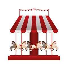 merry christmas carousel vector design © Grgroup