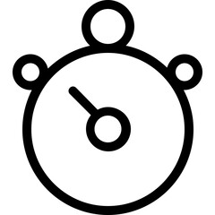 
Stopwatch Vector Line Icon
