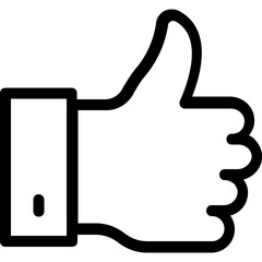 
Thumbs Up Vector Line Icon
