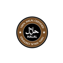 Halal logo. Halal badge, Round stamp and vector logo. Halal sign design