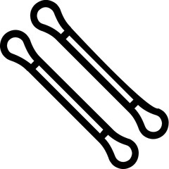 
Cotton Buds Vector Line Icon
