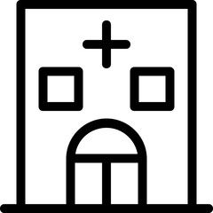 Obraz premium Hospital Vector Line Icon 