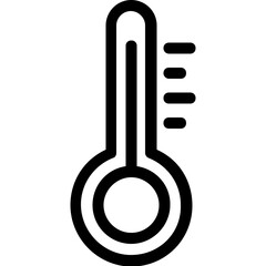 
Thermometer Vector Line Icon
