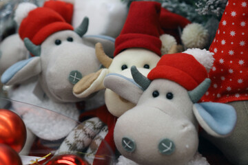 The symbol of 2021 is a toy bull with a