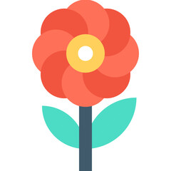 
Rose Flat Vector Icon
