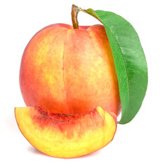 Nectarine isolated on white