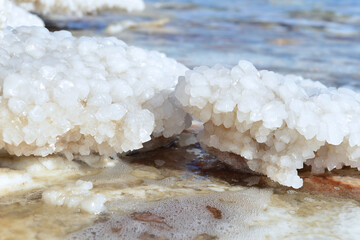 Dead Sea salt natural mineral formation at the Dead Sea	