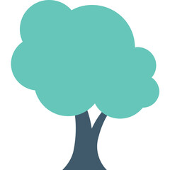 
Shrub tree Flat Vector Icon 
