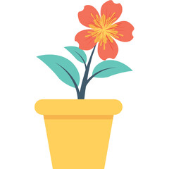 
Plant Pot Flat Vector Icon 
