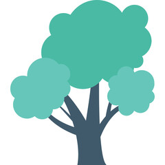 
Shrub tree Flat Vector Icon 
