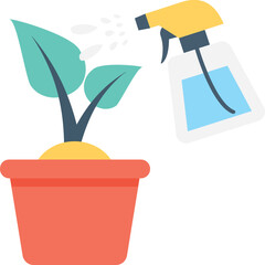 
Plant Pot Flat Vector Icon 
