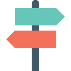 
Signpost Flat Vector Icon
