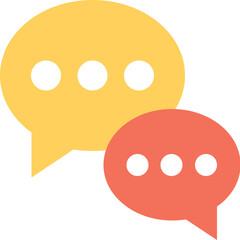 Fototapeta premium Chatting Flat Vector Icon 