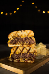 burger salad blend bacon cheese cheddar