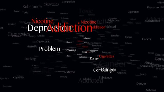 ADDICTION CIGARETTES, Keywords Animation, Background, Loop, 4k

