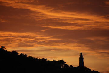 cielo de otoño, faro