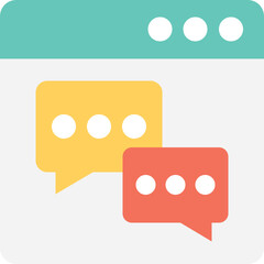 
Chatting Flat Vector Icon
