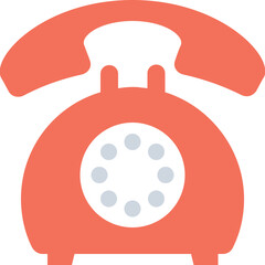 
Retro phone Flat Vector Icon

