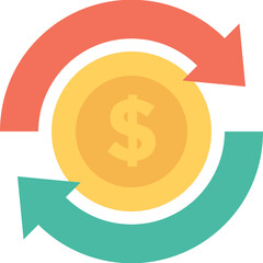 
Dollar value Flat Vector Icon 
