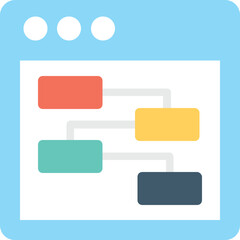 Fototapeta premium Presentation Flat Vector Icon 