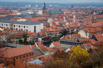 Bamberg, world heritage city in Bavaria, located in upper Franconia, Germany. View from Michaelsberg
