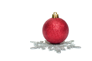 Christmas decoration on white background