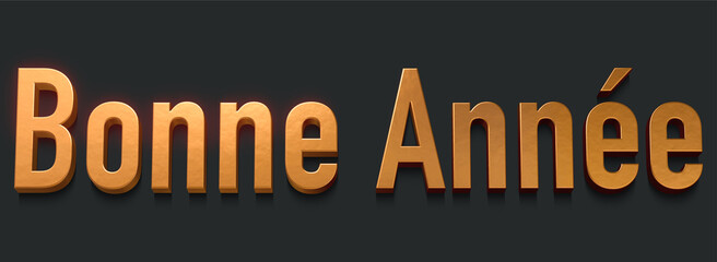 bonne année or bannière