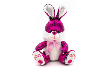 Bunny rabbit toy white background