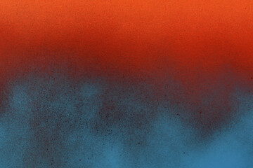red and bleu spary texture on white paper background